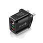 F002C QC3.0 USB + USB 2.0 Fast Charger with LED Digital Display for Mobile Phones and Tablets, UK Plug, UK Plug