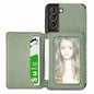 Carbon Fiber Magnetic Card Bag TPU+PU Shockproof Back Cover Case with Holder & Card Slot & Photo Frame