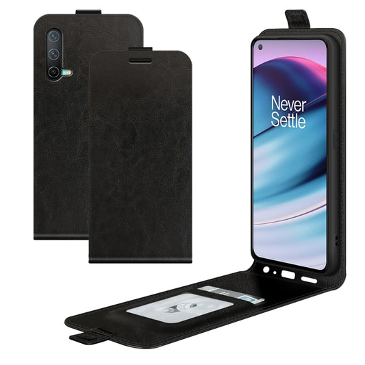 For OnePlus Nord CE 5G R64 Texture Single Vertical Flip Leather Protective Case with Card Slots & Photo Frame