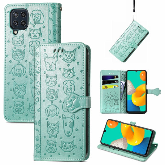 Cute Cat and Dog Embossed Horizontal Flip Leather Case with Holder & Card Slots & Wallet & Lanyard, For Gaxlay M32, For Galaxy  A82 5G, For Galaxy A22 4G, For Samsung Gaxlay M32