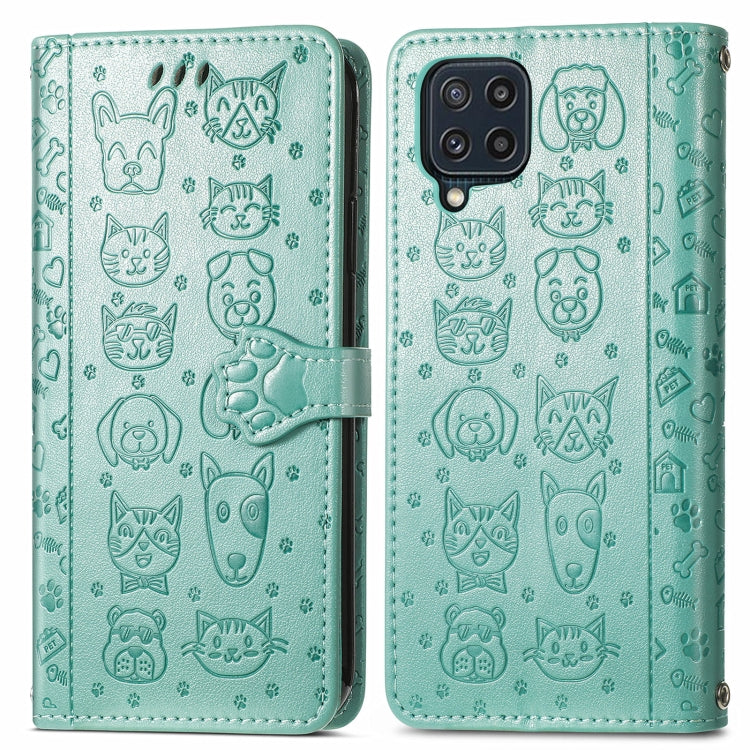 Cute Cat and Dog Embossed Horizontal Flip Leather Case with Holder & Card Slots & Wallet & Lanyard, For Gaxlay M32, For Galaxy  A82 5G, For Galaxy A22 4G, For Samsung Gaxlay M32