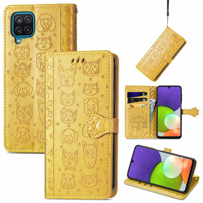 Cute Cat and Dog Embossed Horizontal Flip Leather Case with Holder & Card Slots & Wallet & Lanyard, For Gaxlay M32, For Galaxy  A82 5G, For Galaxy A22 4G, For Samsung Gaxlay M32