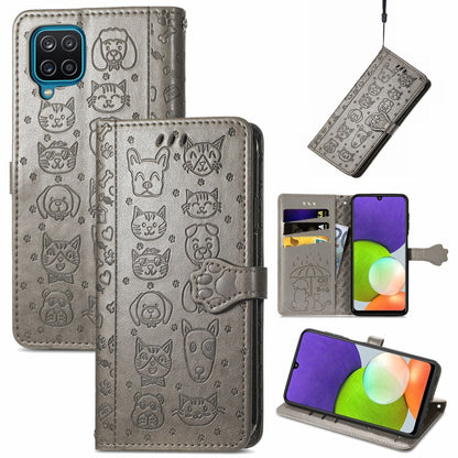 Cute Cat and Dog Embossed Horizontal Flip Leather Case with Holder & Card Slots & Wallet & Lanyard, Series 4