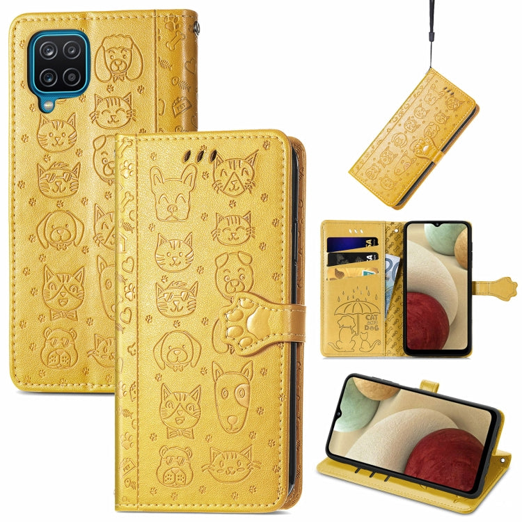 Cute Cat and Dog Embossed Horizontal Flip Leather Case with Holder & Card Slots & Wallet & Lanyard, For Galaxy A12, For Samsung Galaxy  A82 5G, For Samsung Galaxy A03s 164mm, For Nokia 1.4