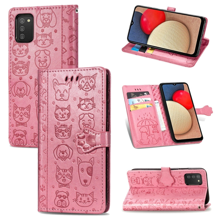 Cute Cat and Dog Embossed Horizontal Flip Leather Case with Holder & Card Slots & Wallet & Lanyard, Series 2