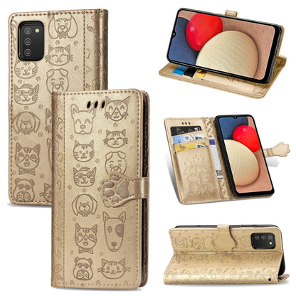 Cute Cat and Dog Embossed Horizontal Flip Leather Case with Holder & Card Slots & Wallet & Lanyard, Series 2