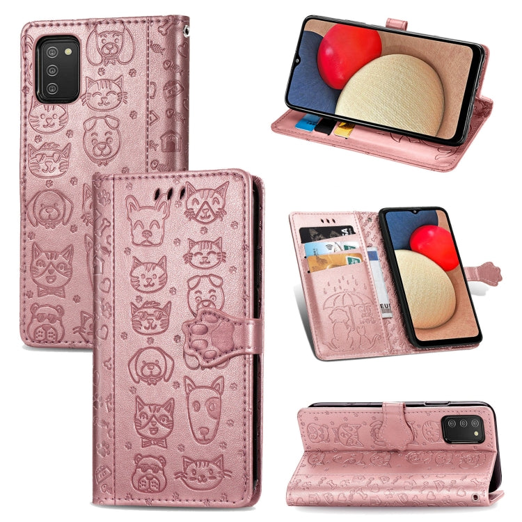 Cute Cat and Dog Embossed Horizontal Flip Leather Case with Holder & Card Slots & Wallet & Lanyard, Series 2