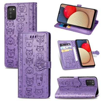 Cute Cat and Dog Embossed Horizontal Flip Leather Case with Holder & Card Slots & Wallet & Lanyard, Series 2