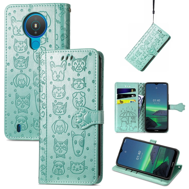 Cute Cat and Dog Embossed Horizontal Flip Leather Case with Holder & Card Slots & Wallet & Lanyard, For Galaxy A12, For Samsung Galaxy  A82 5G, For Samsung Galaxy A03s 164mm, For Nokia 1.4