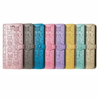 Cute Cat and Dog Embossed Horizontal Flip Leather Case with Holder & Card Slots & Wallet & Lanyard, For OPPO Reno6 5G