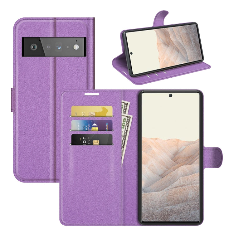 For Google Pixel 6 Pro Litchi Texture Horizontal Flip Protective Case with Holder & Card Slots & Wallet