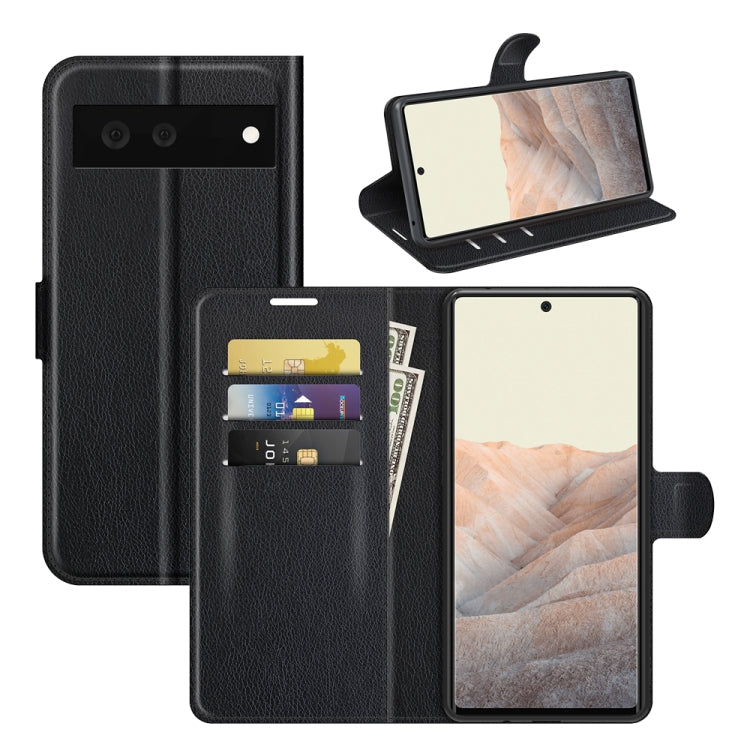 For Google Pixel 6 Litchi Texture Horizontal Flip Protective Case with Holder & Card Slots & Wallet