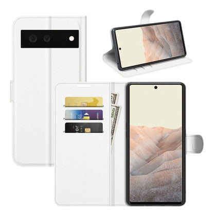 For Google Pixel 6 Litchi Texture Horizontal Flip Protective Case with Holder & Card Slots & Wallet