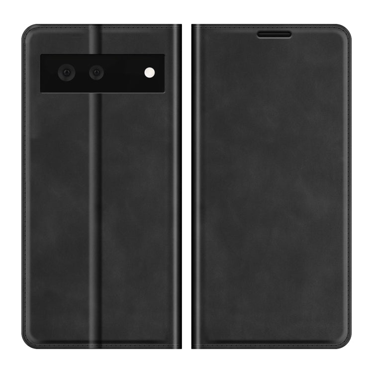 For Google Pixel 6 Retro-skin Business Magnetic Suction Leather Case with Holder & Card Slots & Wallet