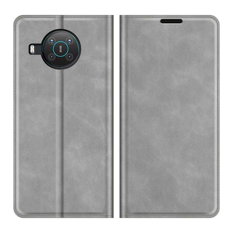 For Nokia X10/X20 Retro-skin Business Magnetic Suction Leather Case with Holder & Card Slots & Wallet, For Nokia X10/X20