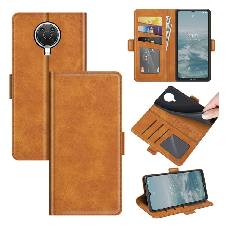 For Nokia G10/G20 Dual-side Magnetic Buckle Horizontal Flip Leather Case with Holder & Card Slots & Wallet