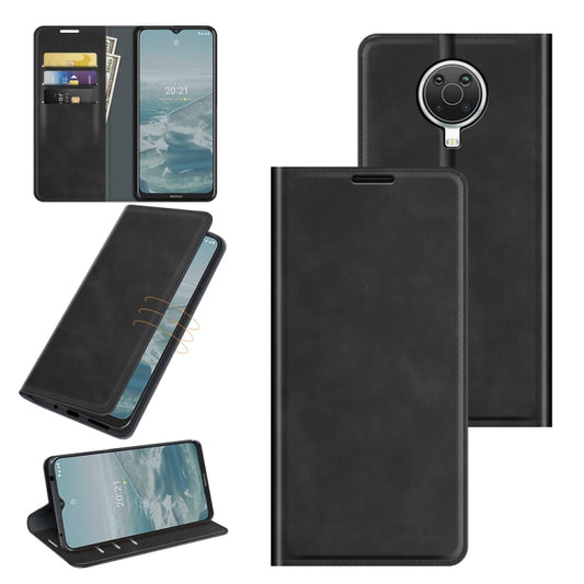 For Nokia G10/G20 Retro-skin Business Magnetic Suction Leather Case with Holder & Card Slots & Wallet