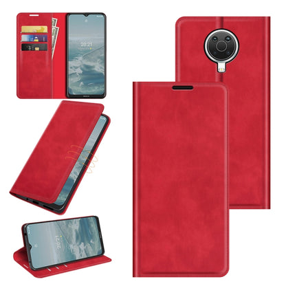 For Nokia G10/G20 Retro-skin Business Magnetic Suction Leather Case with Holder & Card Slots & Wallet