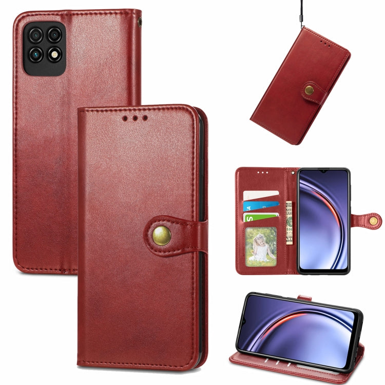 Solid Color Leather Buckle Phone Case with Lanyard & Photo Frame & Card Slot & Wallet & Stand Function, Series 1