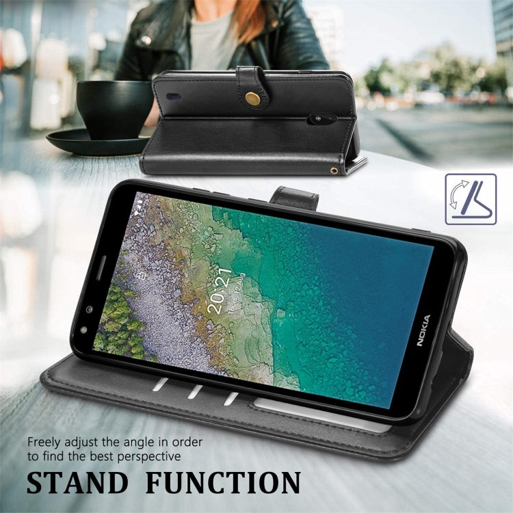 Solid Color Leather Buckle Phone Case with Lanyard & Photo Frame & Card Slot & Wallet & Stand Function, Series 1