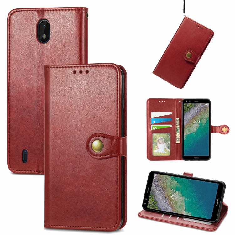 Solid Color Leather Buckle Phone Case with Lanyard & Photo Frame & Card Slot & Wallet & Stand Function, Series 1