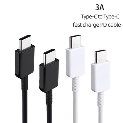 XJ-69 1m 3A USB-C / Type-C to Type-C TPU Charging Sync Data Cable for Mobile Phone, 1 PC