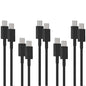 XJ-69 5 PCS 1m 3A USB-C / Type-C to Type-C TPU Charging Sync Data Cable for Mobile Phone, 5 PCS