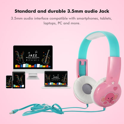 KID101 Portable Cute Children Learning Wired Headphone