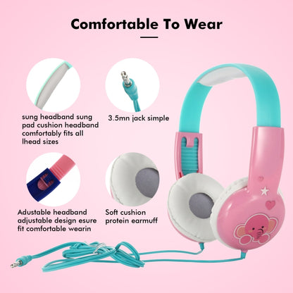 KID101 Portable Cute Children Learning Wired Headphone