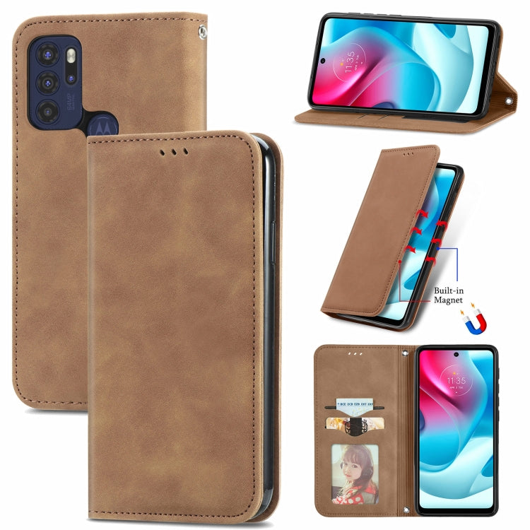 Retro Skin Feel Business Magnetic Horizontal Flip Leather Case with Holder & Card Slots & Wallet & Photo Frame, For Motorola  G60 S, For vivo X70, For vivo X70 Pro