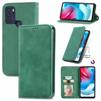 Retro Skin Feel Business Magnetic Horizontal Flip Leather Case with Holder & Card Slots & Wallet & Photo Frame