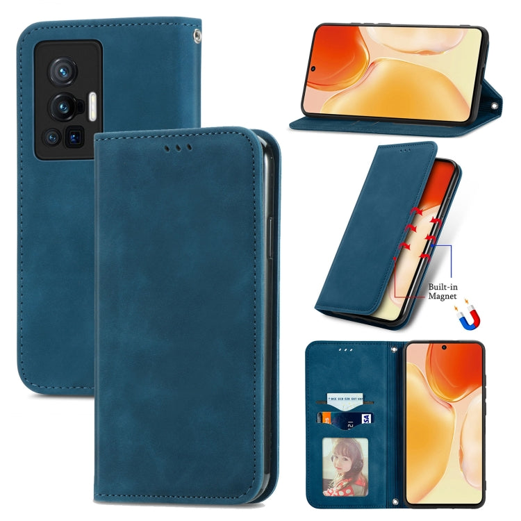 Retro Skin Feel Business Magnetic Horizontal Flip Leather Case with Holder & Card Slots & Wallet & Photo Frame, For Motorola  G60 S, For vivo X70, For vivo X70 Pro