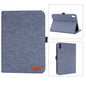 Cloth Teature Horizontal Flip PU Leather Case with Holder & Card Slots