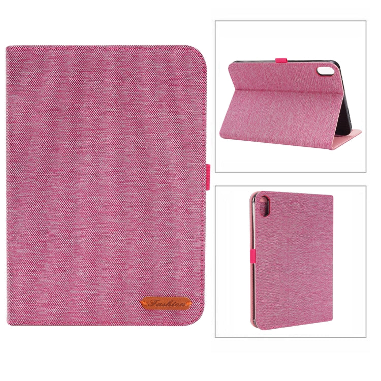 Cloth Teature Horizontal Flip PU Leather Case with Holder & Card Slots