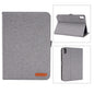 Cloth Teature Horizontal Flip PU Leather Case with Holder & Card Slots