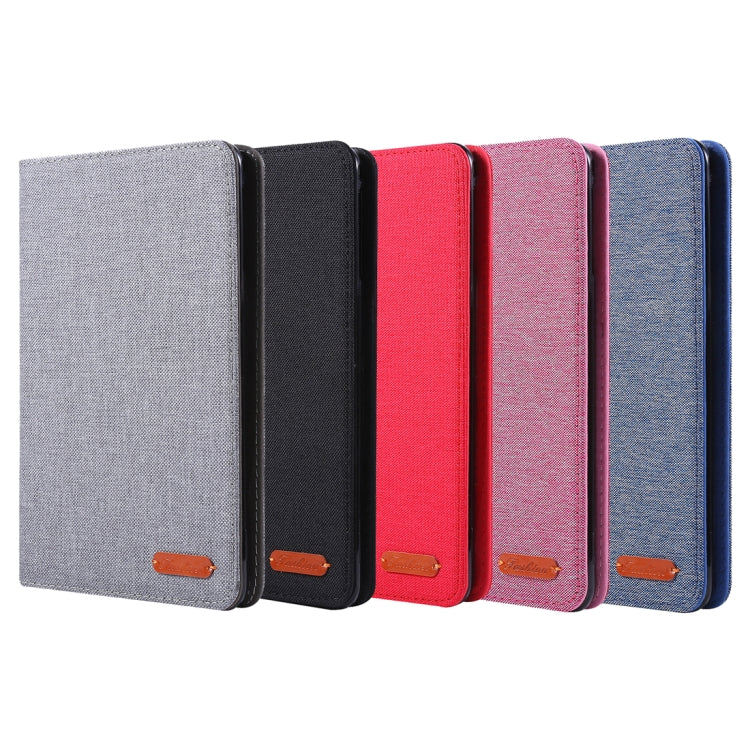 Cloth Teature Horizontal Flip PU Leather Case with Holder & Card Slots