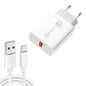APD-2003 18W QC3.0 Single Port USB Charger with 1m USB to Type-C Data Cable, EU Plug + USB to Type-C Cable, US Plug + USB to Type-C Cable