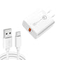APD-2003 18W QC3.0 Single Port USB Charger with 1m USB to Type-C Data Cable, EU Plug + USB to Type-C Cable, US Plug + USB to Type-C Cable
