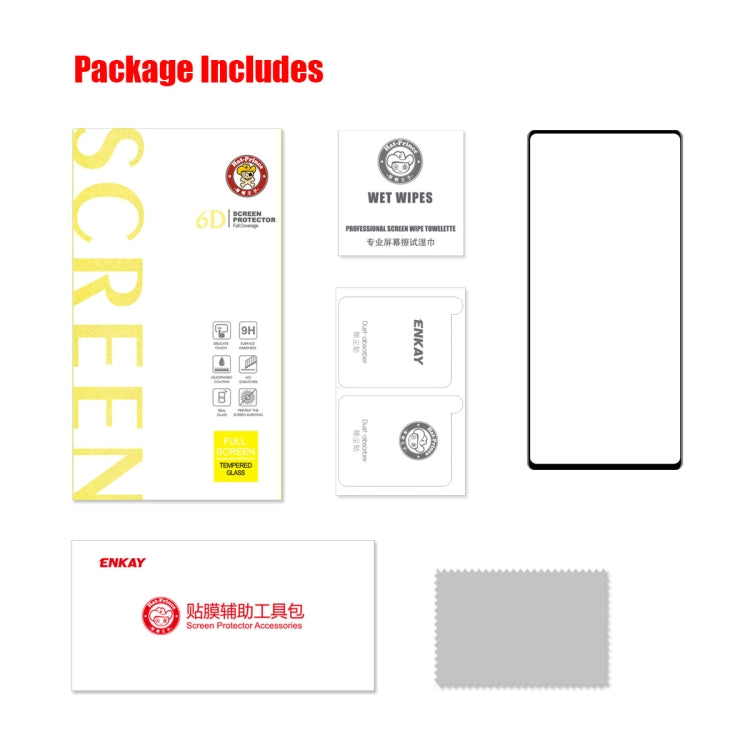 For Google Pixel 6 ENKAY Hat-Prince Full Glue Tempered Glass 6D Full Coverage Anti-scratch Protector, 1 PCS, 2 PCS, 5 PCS