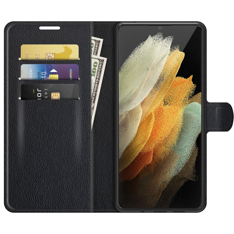 For Samsung Galaxy S22 Ultra 5G Litchi Texture Horizontal Flip Protective Case with Holder & Card Slots & Wallet