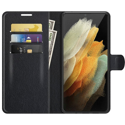 For Samsung Galaxy S22 Ultra 5G Litchi Texture Horizontal Flip Protective Case with Holder & Card Slots & Wallet