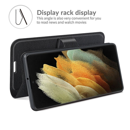 For Samsung Galaxy S22 Ultra 5G Litchi Texture Horizontal Flip Protective Case with Holder & Card Slots & Wallet