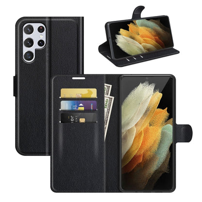 For Samsung Galaxy S22 Ultra 5G Litchi Texture Horizontal Flip Protective Case with Holder & Card Slots & Wallet, For Galaxy S22 Ultra 5G
