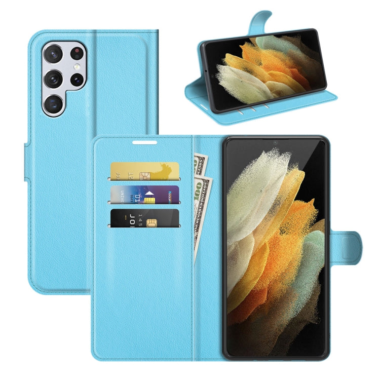 For Samsung Galaxy S22 Ultra 5G Litchi Texture Horizontal Flip Protective Case with Holder & Card Slots & Wallet, For Galaxy S22 Ultra 5G