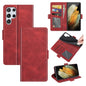 For Samsung Galaxy S22 Ultra 5G Dual-side Magnetic Buckle Horizontal Flip Leather Case with Holder & Card Slots & Wallet