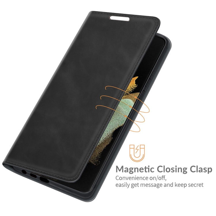 For Samsung Galaxy S22 Ultra 5G Retro-skin Business Magnetic Suction Leather Case with Holder & Card Slots & Wallet, For Samsung Galaxy S22 Ultra 5G
