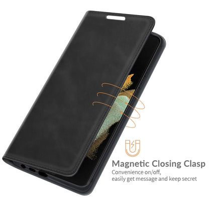For Samsung Galaxy S22 Ultra 5G Retro-skin Business Magnetic Suction Leather Case with Holder & Card Slots & Wallet, For Samsung Galaxy S22 Ultra 5G