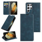 For Samsung Galaxy S22 Ultra 5G Retro-skin Business Magnetic Suction Leather Case with Holder & Card Slots & Wallet