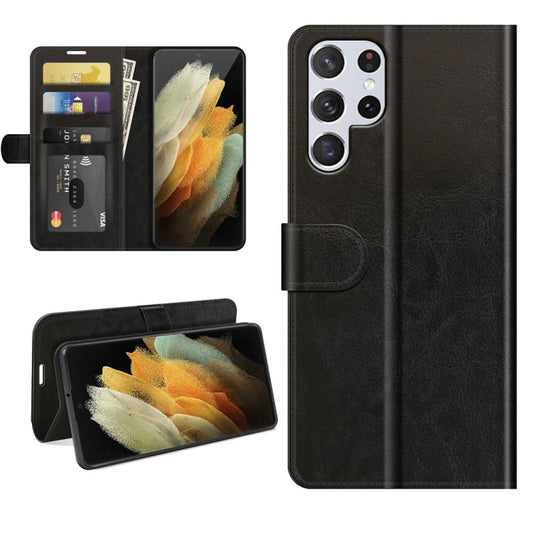 For Samsung Galaxy S22 Ultra 5G R64 Texture Single Horizontal Flip Protective Case with Holder & Card Slots & Wallet& Photo Frame