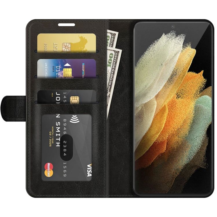 For Samsung Galaxy S22 Ultra 5G R64 Texture Single Horizontal Flip Protective Case with Holder & Card Slots & Wallet& Photo Frame